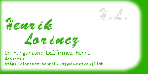 henrik lorincz business card